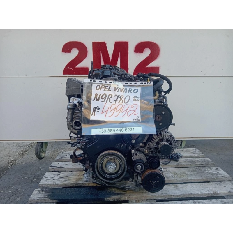 Complete Engine OPEL VIVARO SERIES (A) M9R630 114 HP 83 kW M9R780 DIESEL 1995cc (2006–2014)