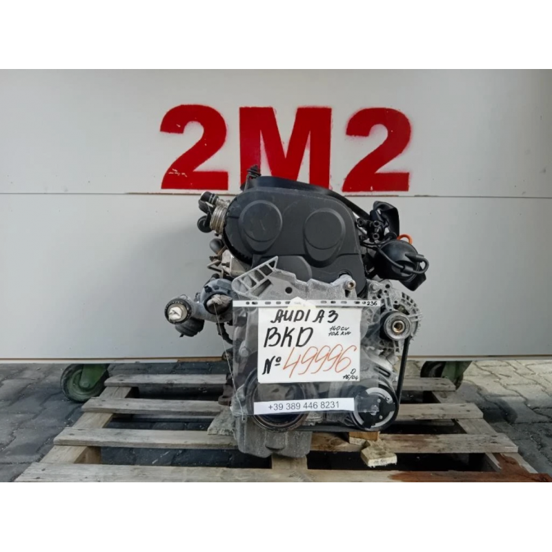 MOTORE COMPLETO AUDI A3 SERIE (8P1) BKD 140 CV 102 KW BKD DIESEL 1968 (03-05)
