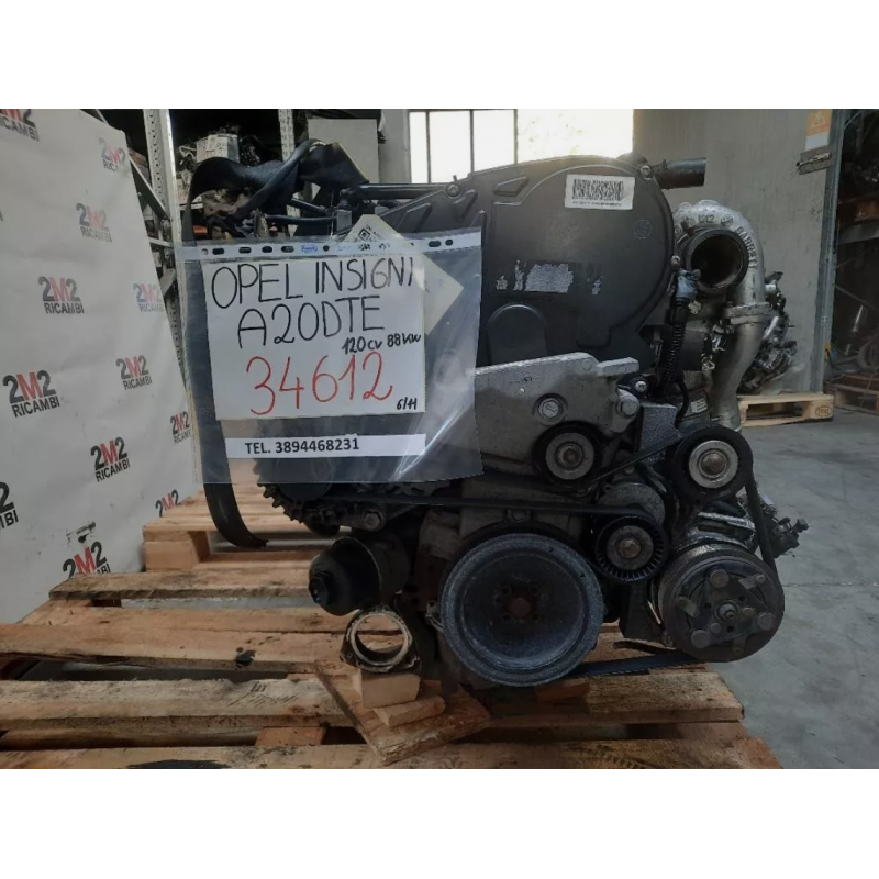 COMPLETE ENGINE OPEL INSIGNIA SEDAN A20DTE 120 HP 88 kW DIESEL 1956cc (08-17)