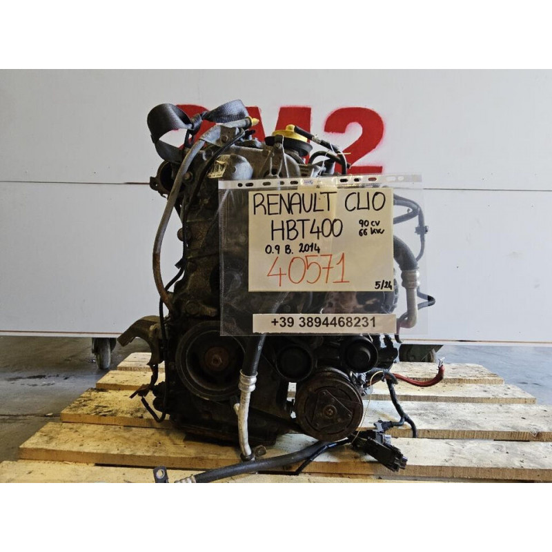 MOTORE COMPLETO RENAULT Clio Serie IV H4BT400 90 CV 66 KW H4B400 benzina 1848162