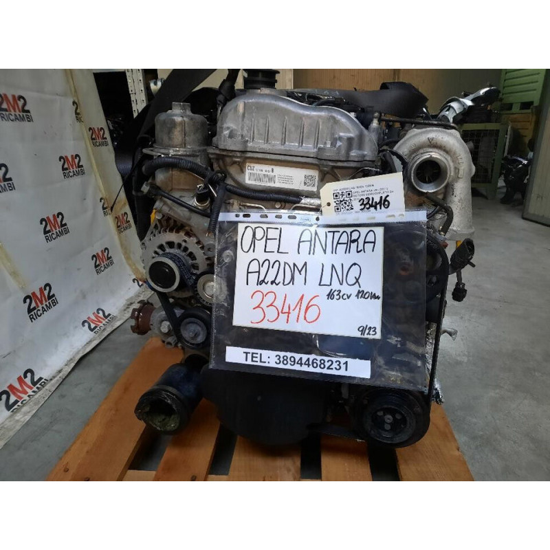 COMPLETE ENGINE OPEL ANTARA SERIES A22DM LNQ 163 HP 120 KW A22DM DIESEL 2231 (06-15)