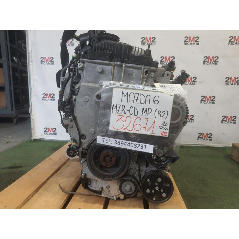 Complete engine Mazda 6 S. Wagon 2nd Series MZR-CD MP (R2) 163HP 120KW R2AA Diesel 2184 (08-13)