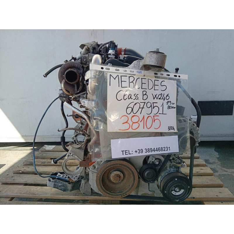 MOTORE COMPLETO MERCEDES Classe B W246 2Â° Serie 607951 (K9K) 109CV 80KW 60