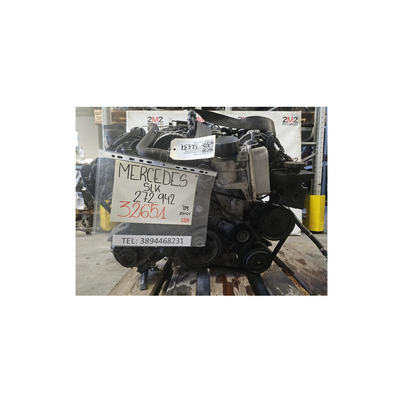 Complete Engine Mercedes SLK W171 2nd Series 272942 231 HP 170 KW 272942 Petrol 2996 (04-11)