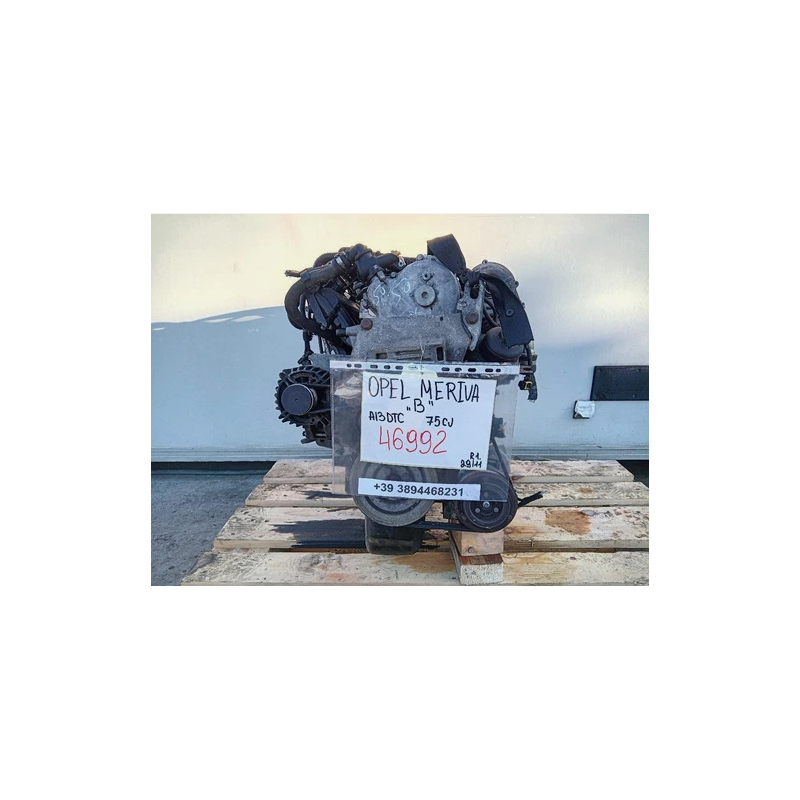 MOTORE COMPLETO OPEL MERIVA 2° SERIE A13DTC 75 CV A13DTC DIESEL 13 (06-10)
