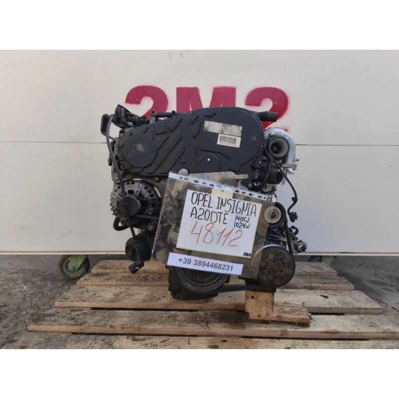 MOTORE COMPLETO OPEL INSIGNIA BERLINA A20DTE 140 CV 102KW A20DTE DIESEL 1956 (08-17)