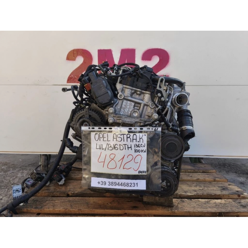 MOTORE COMPLETO OPEL ASTRA BERLINA (K) LVL/B16DTH 136 CV 100 KW B16DTH (LVL) DIESEL 1598 (15-)