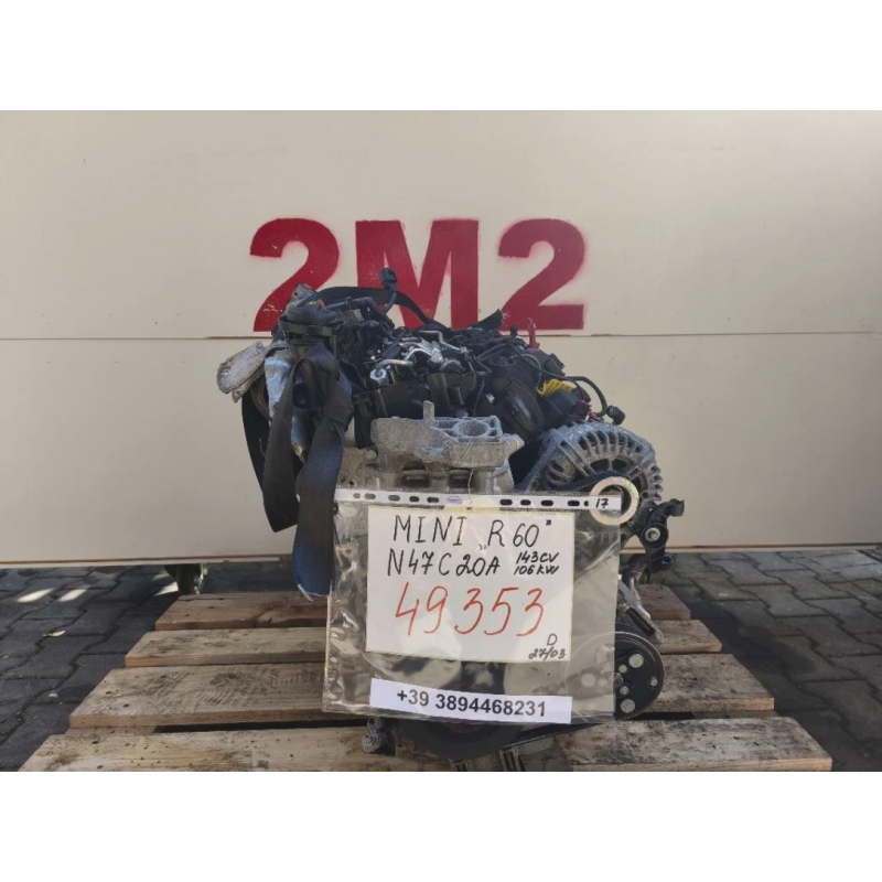 Complete Engine MINI COUNTRYMAN 1st SERIES N47C20A 143 HP 106 kW N47C20A DIESEL 1995 (10–)